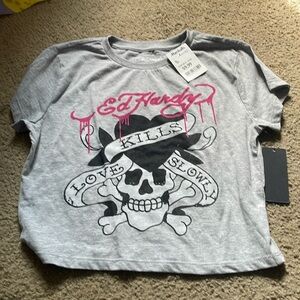 ed hardy crop top